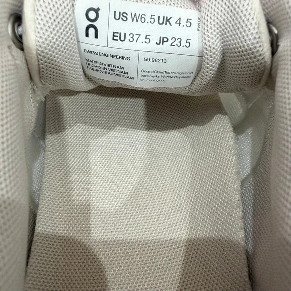 On Running Cloud 6 Sneakers Athletic Women 6.5 Pearl White Lightweight Comfort - Picture 3 of 9